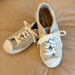 White Low-Top pro-keds leather/suede Sneakers with Laces